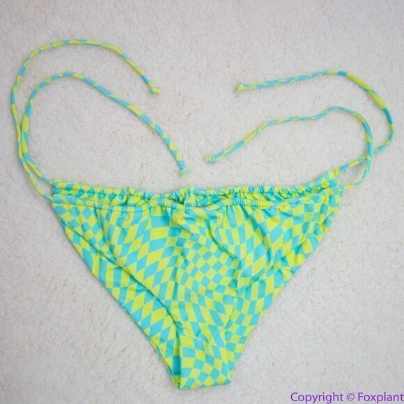 NEW It’s Now Cool x free people checkered wave bikini bottom, L - Picture 4 of 14